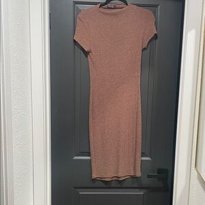 Popular Basics Copper Midi Dress